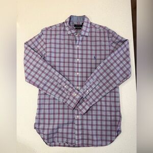 Ralph Lauren Purple and Blue Plaid Button-Down Shirt
